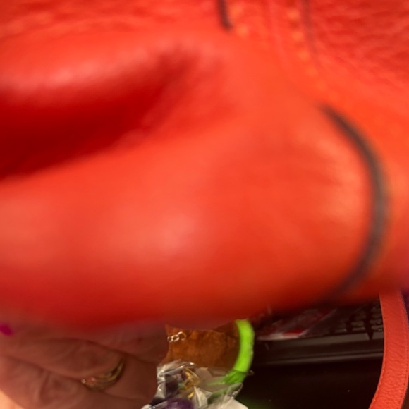 MCM Vintage Y2K Coral/Tangerine Leather 2-Way Satchel - Picture 5 of 16